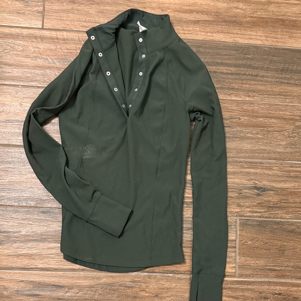 90 Degree By Reflex Chill Tech Snap Jacket in Olive